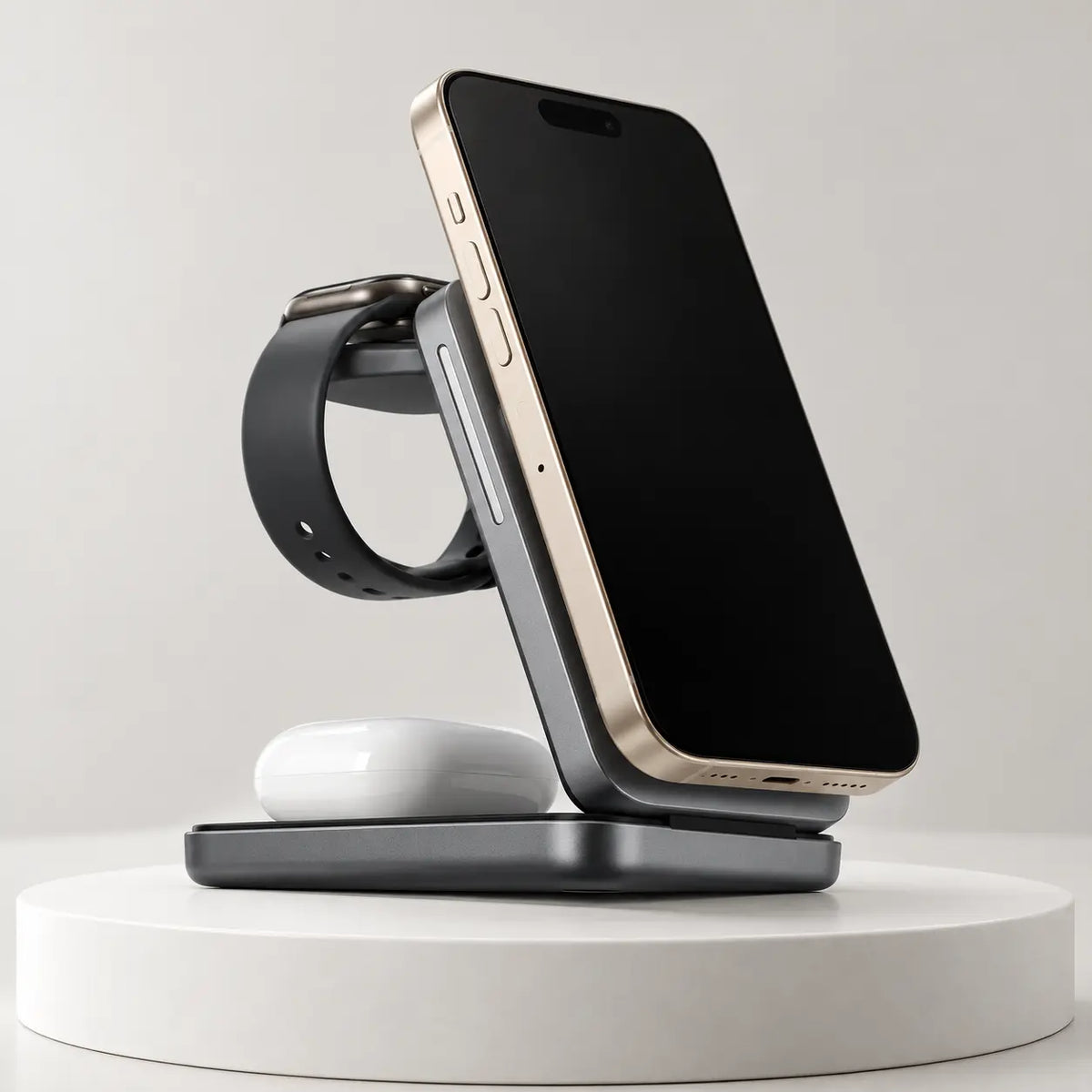 עמדת טעינה מתקפלת 3 ב־1 ⁦iPhone · AirPods · Apple Watch⁩